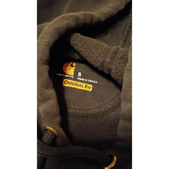 Carhartt Hoodie Sweatshirt Small K288 Black - Picture 4 of 7
